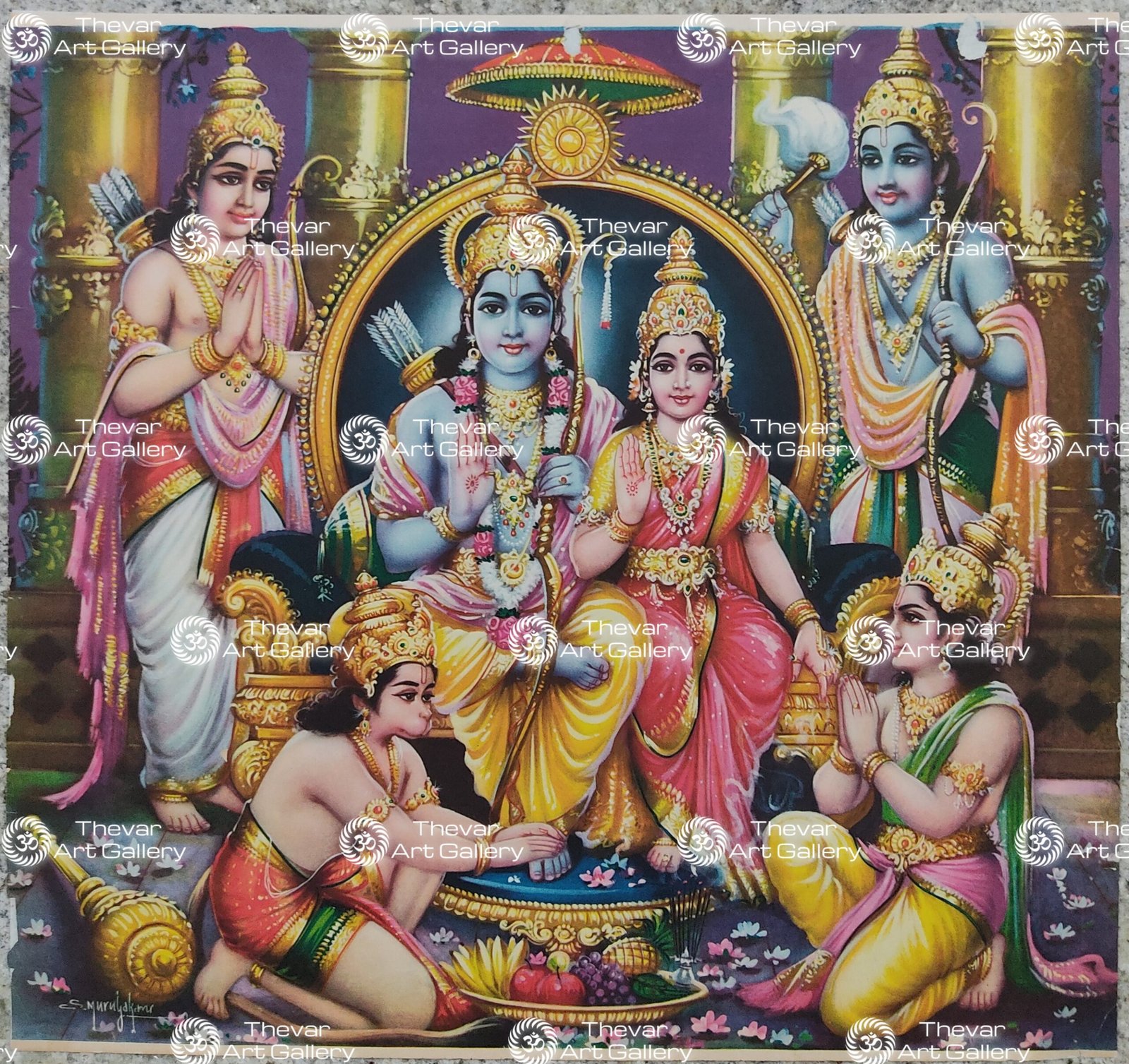 Artist S.Murugakani antique Vintage print - Thevar art gallery