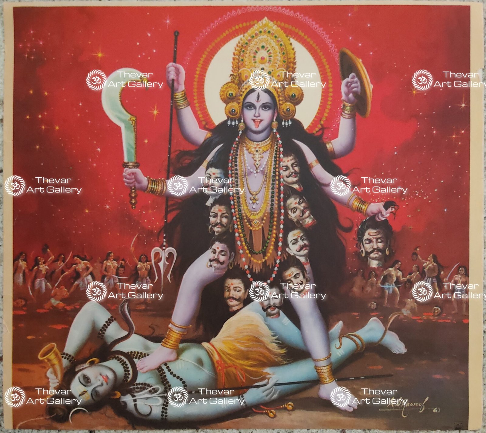 Artist M.D.Rawool antique Vintage print - Thevar art gallery