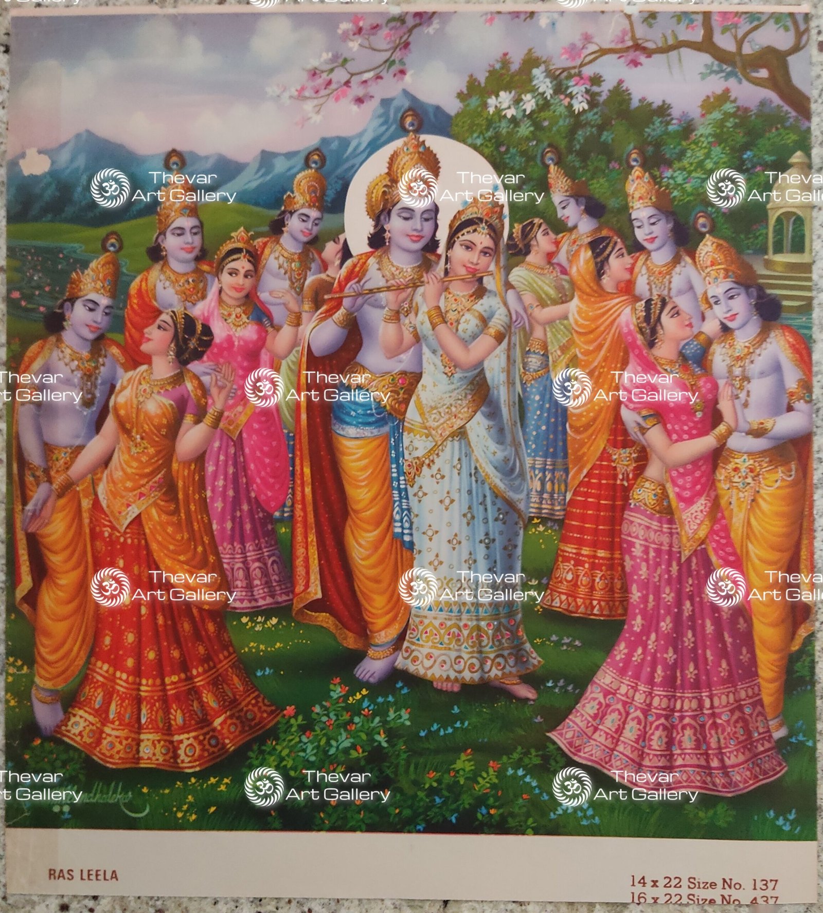 Artist Mr.Gondhalekhar antique Vintage print - Thevar art gallery