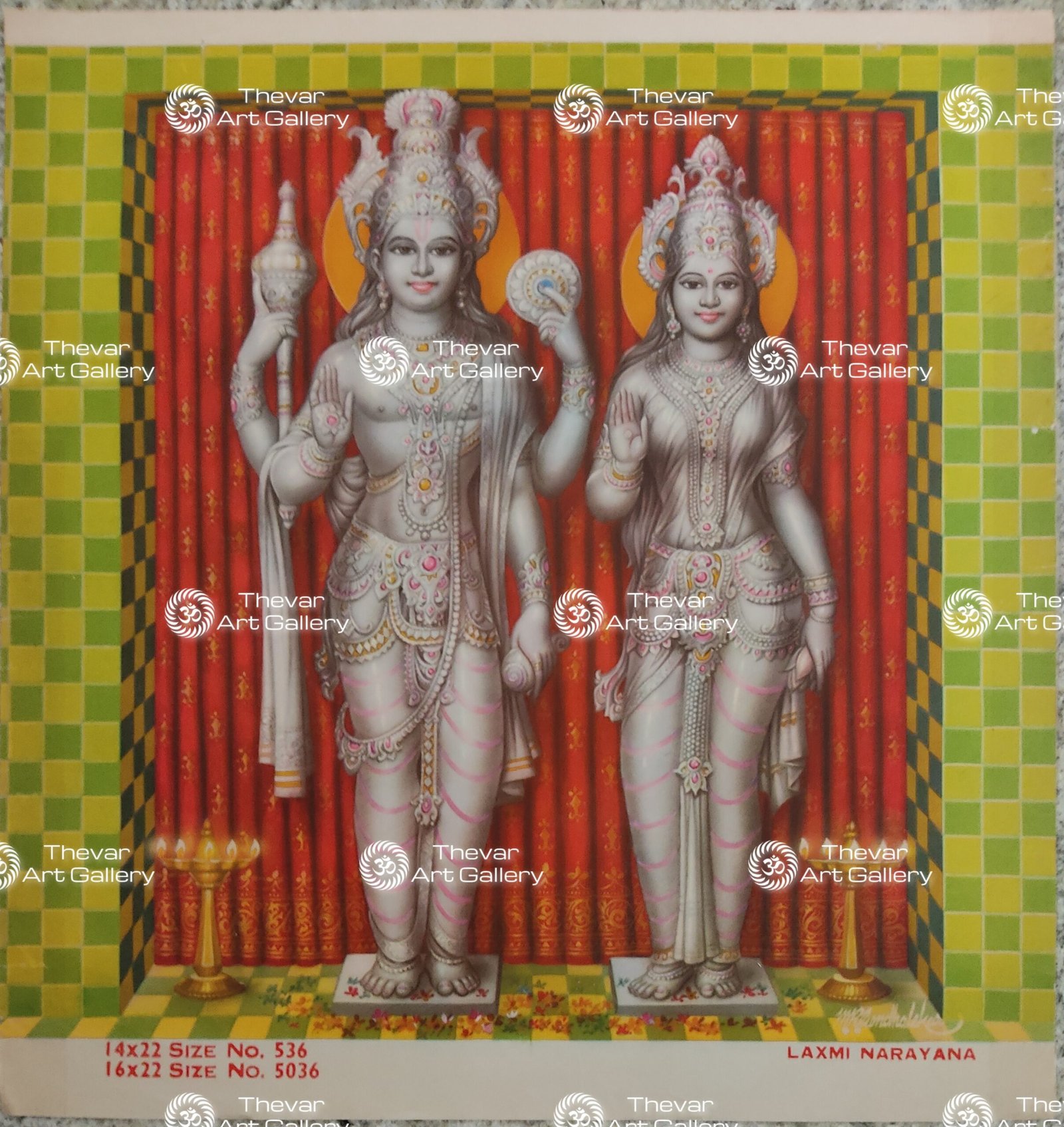 Artist Mr.Gondhalekhar antique Vintage print - Thevar art gallery
