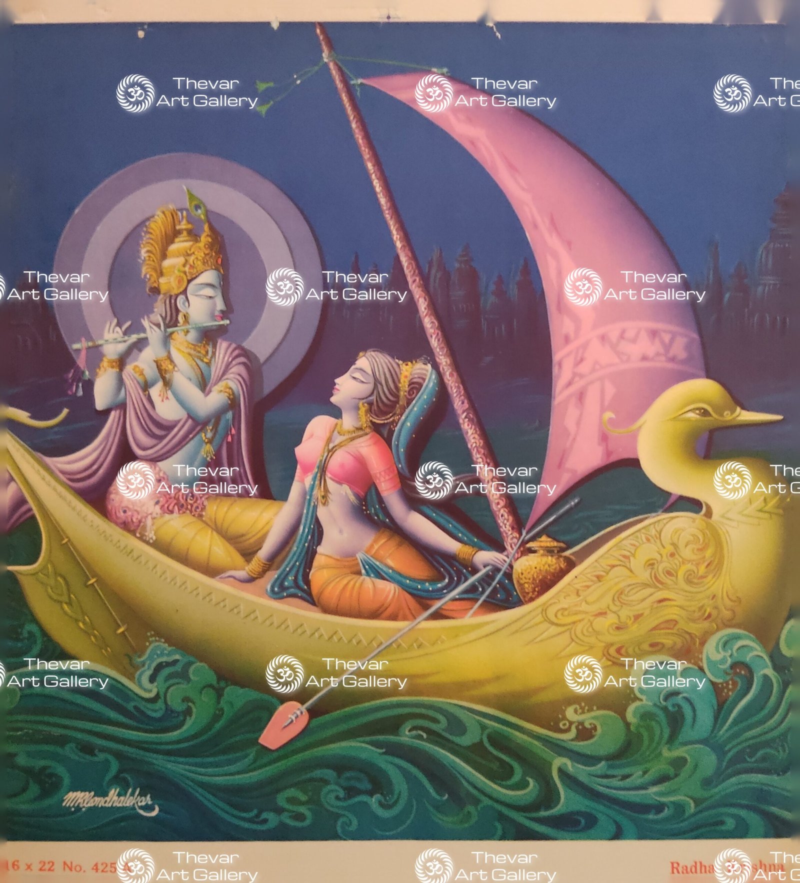 Artist Nirmala antique Vintage print - Thevar art gallery