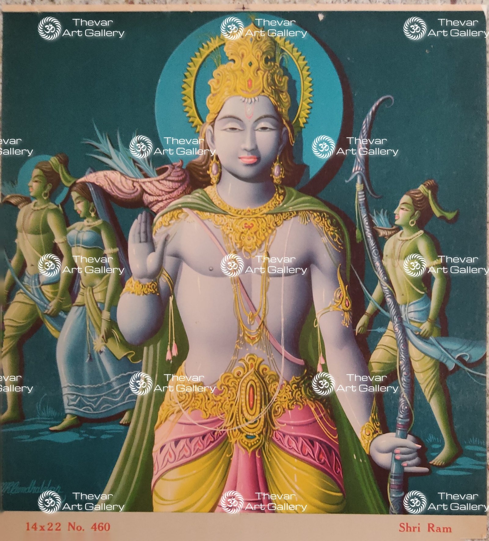Artist Nirmala antique Vintage print - Thevar art gallery