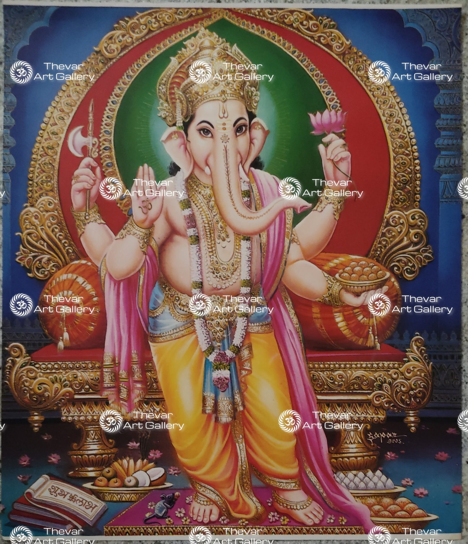 Artist Sapar Bros antique vintage paintings - Thevar art gallery