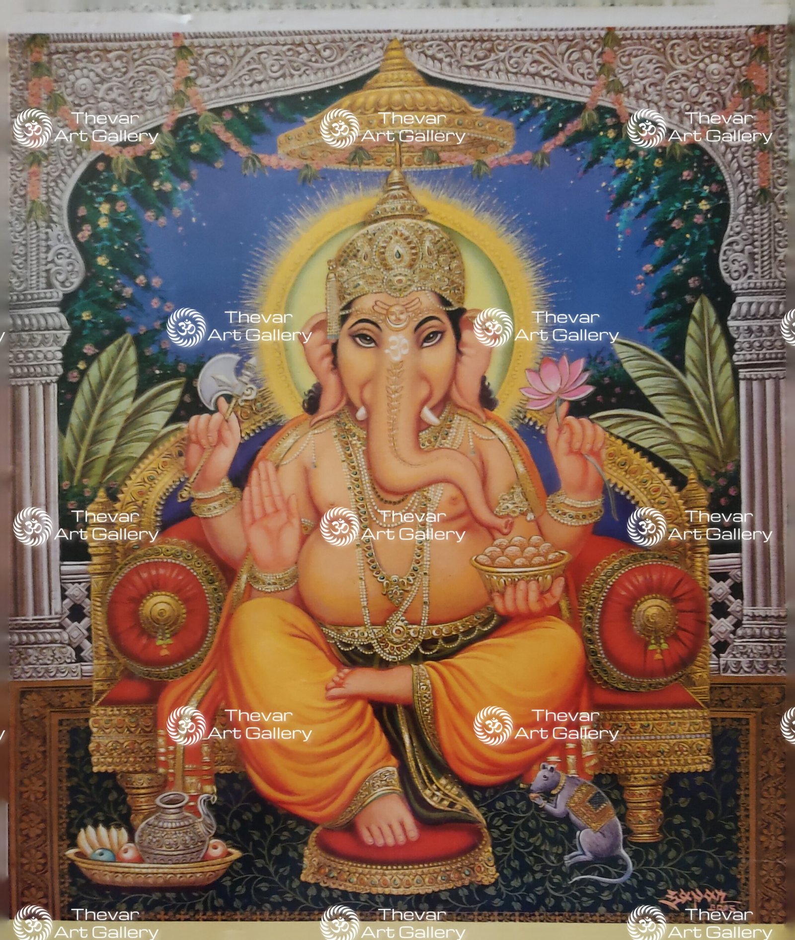 Artist Sapar Bros antique vintage paintings - Thevar art gallery