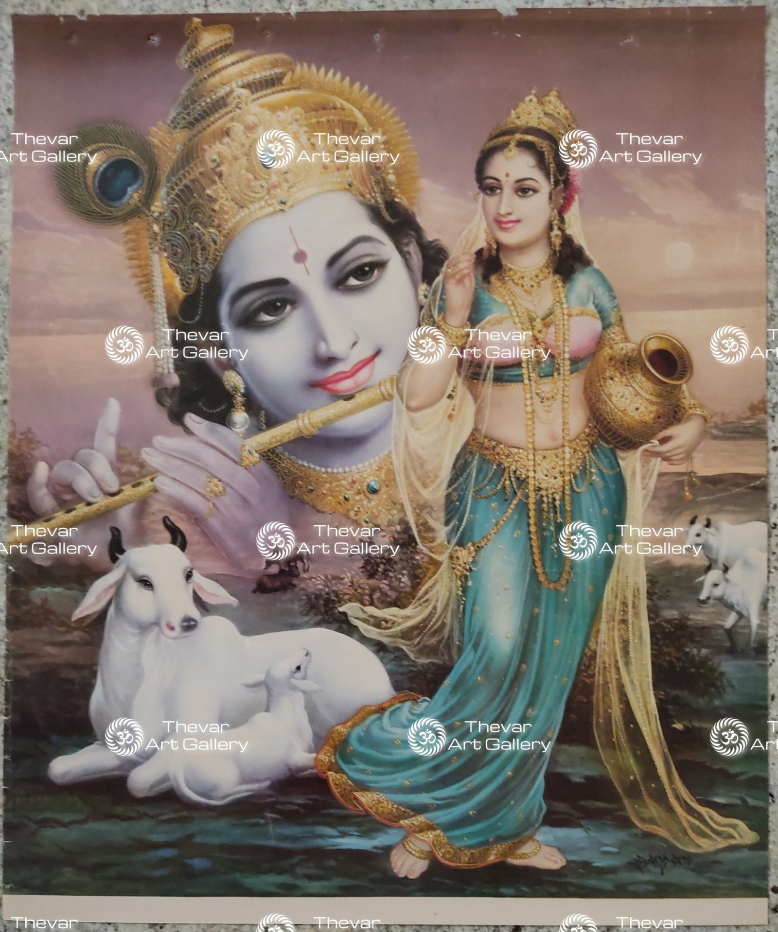 Artist Sapar Bros antique vintage paintings - Thevar art gallery