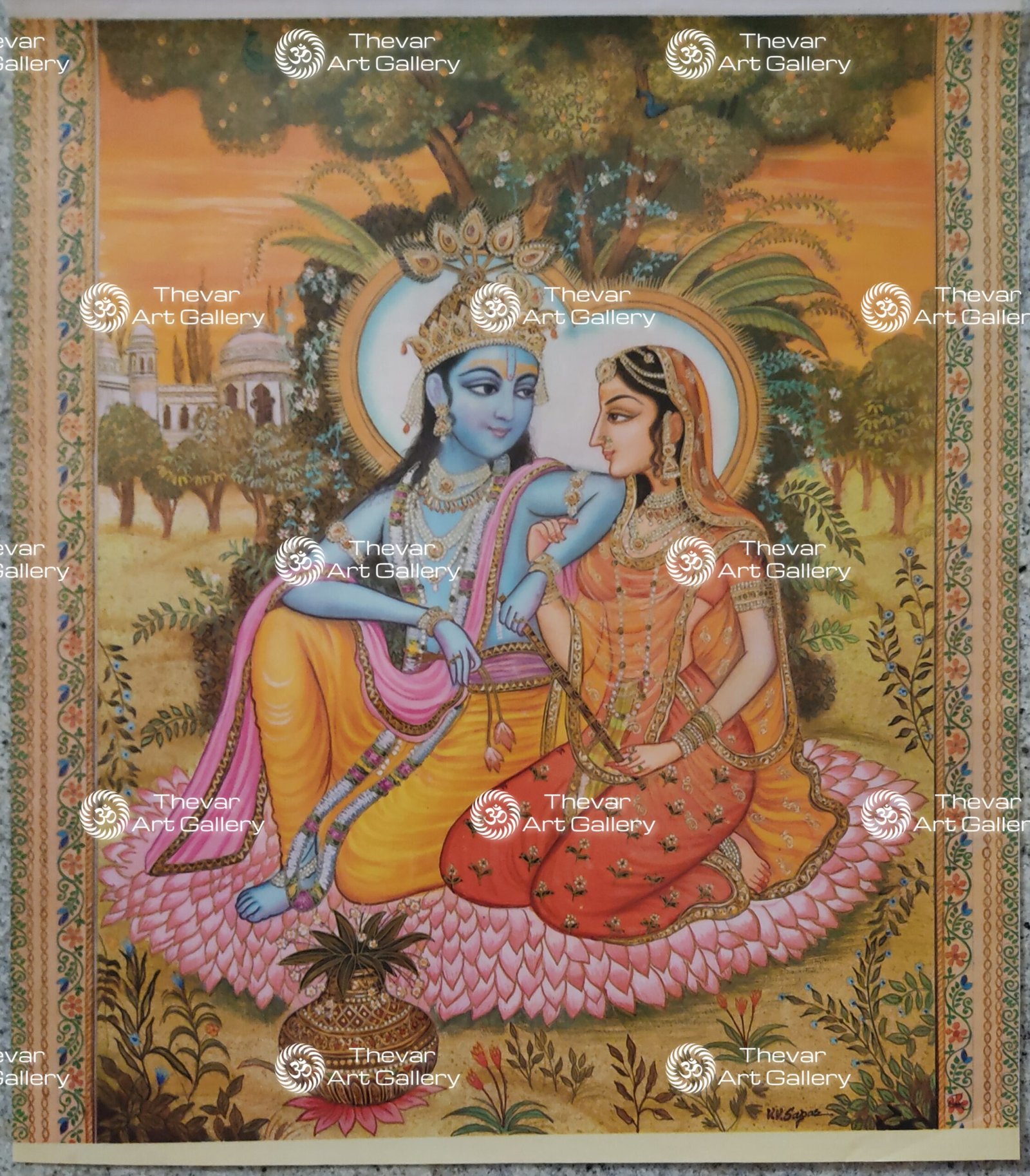 Artist Sapar Bros antique vintage paintings - Thevar art gallery