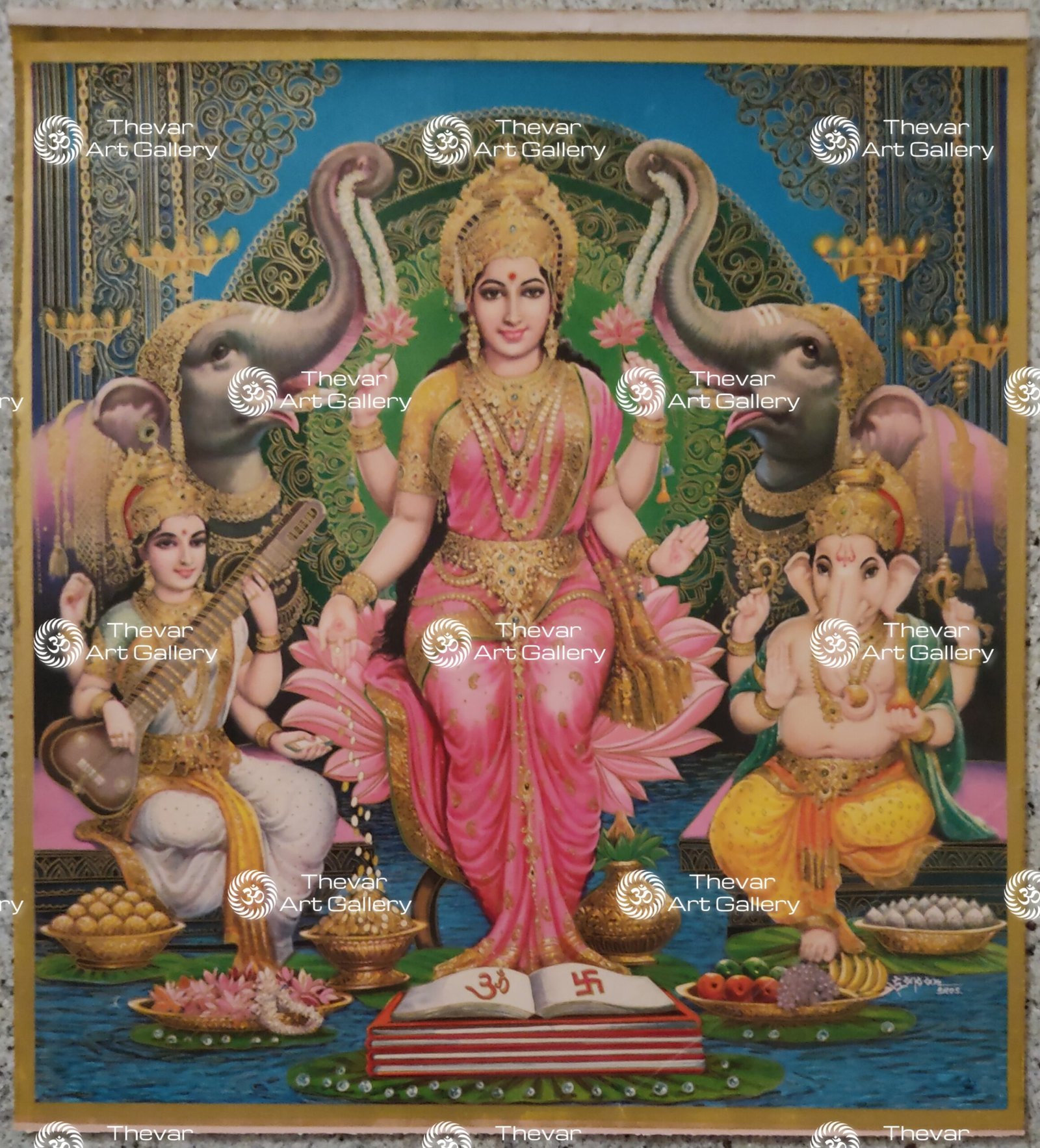 Artist Sapar Bros antique vintage paintings - Thevar art gallery