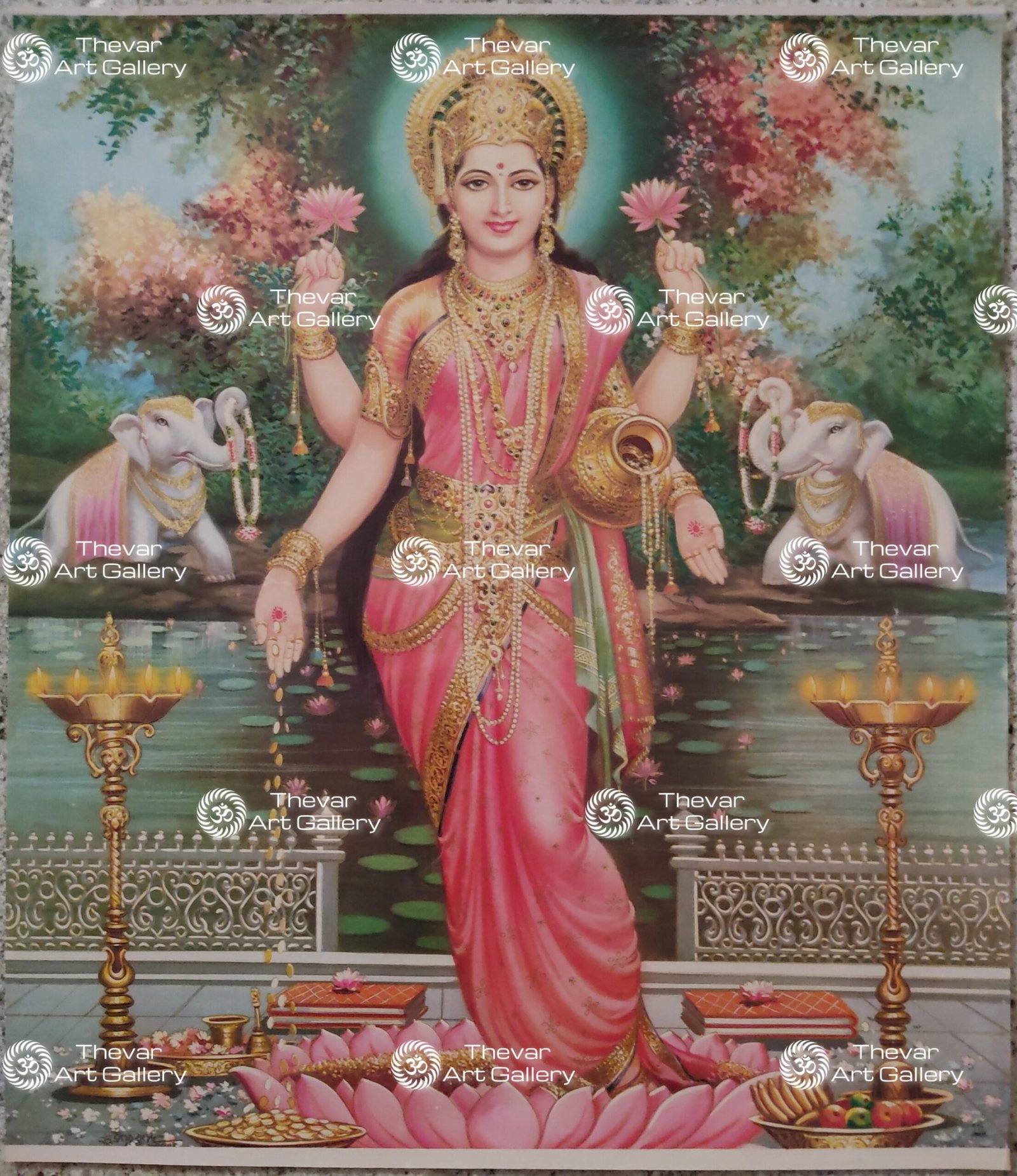 Artist Sapar Bros antique Vintage Print - Thevar art Gallery