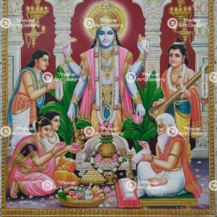 Artist Sapar Bros antique Vintage Print - Thevar art Gallery