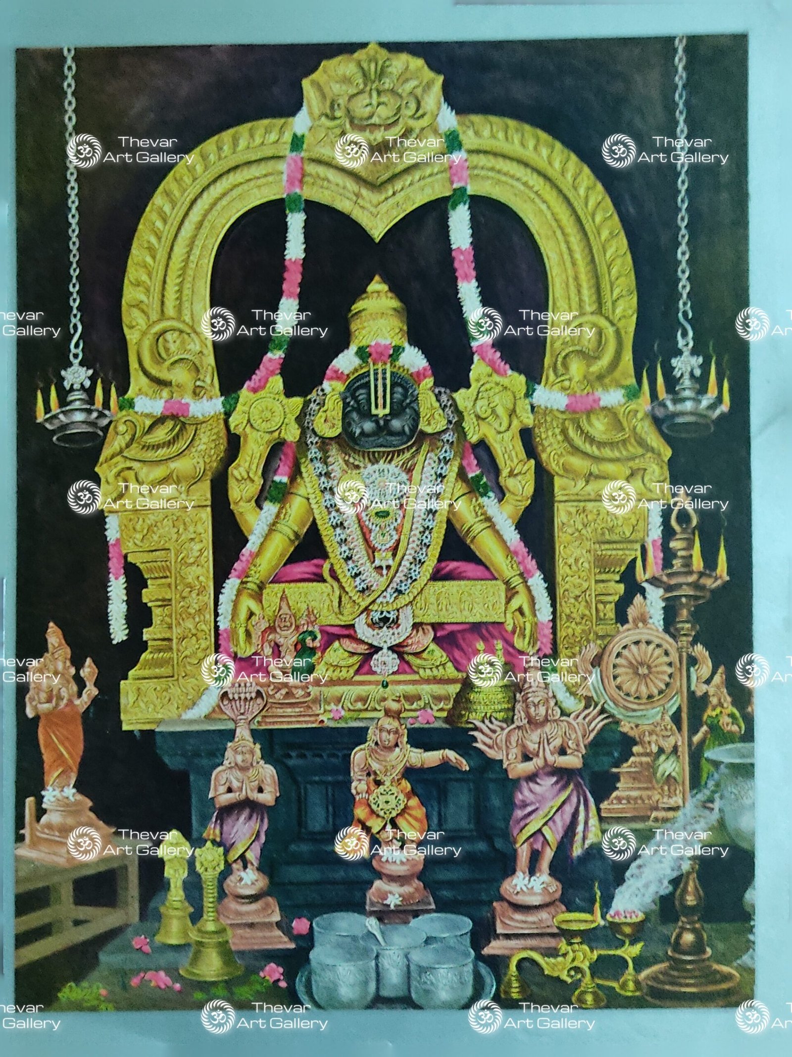 Artist Silpi antique Vintage Print - Thevar art Gallery