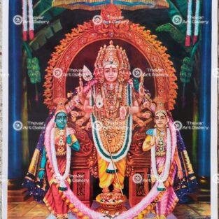 Artist Silpi antique Vintage print - Thevar art gallery