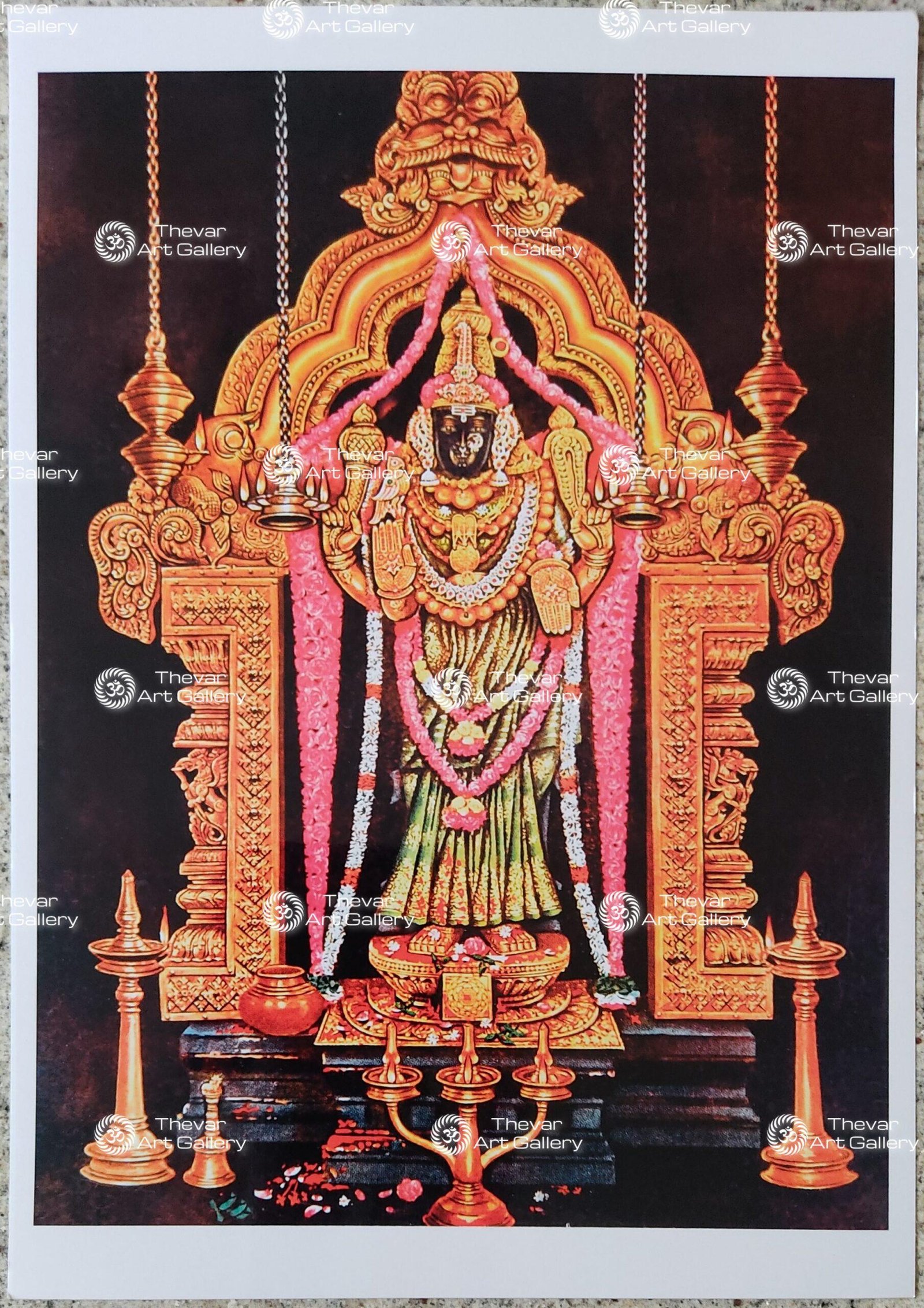 Artist Silpi antique Vintage print - Thevar art gallery