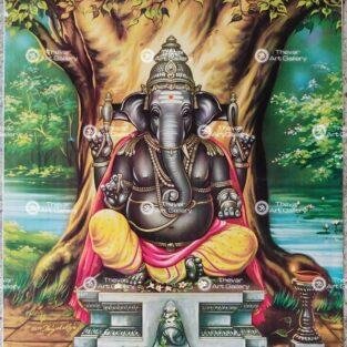 Artist Silpi Thiyakaraja Antique vintage print - Thevar art gallery