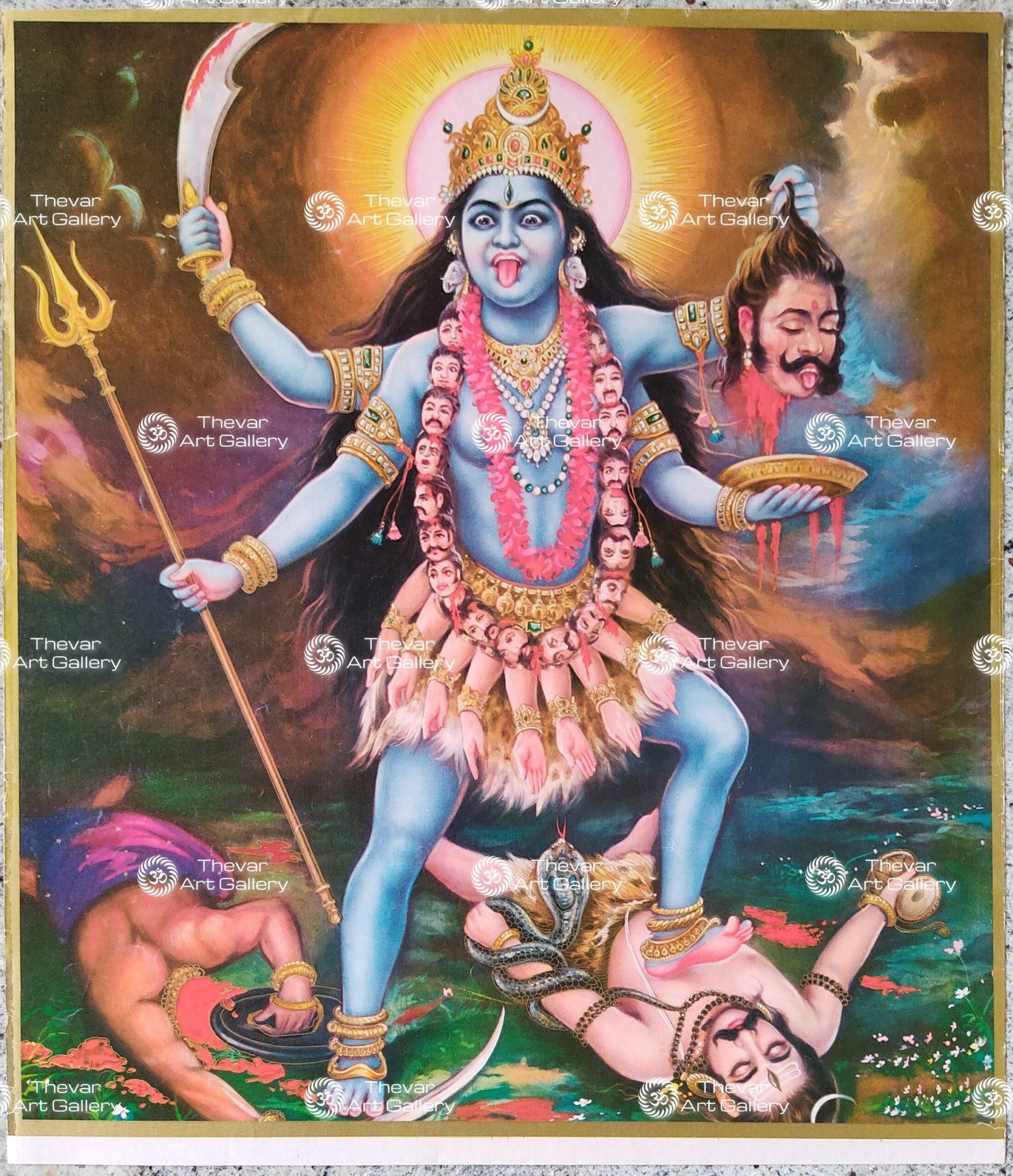 Artist C.Kondiahraju antique vintage prints - Thevar art gallery