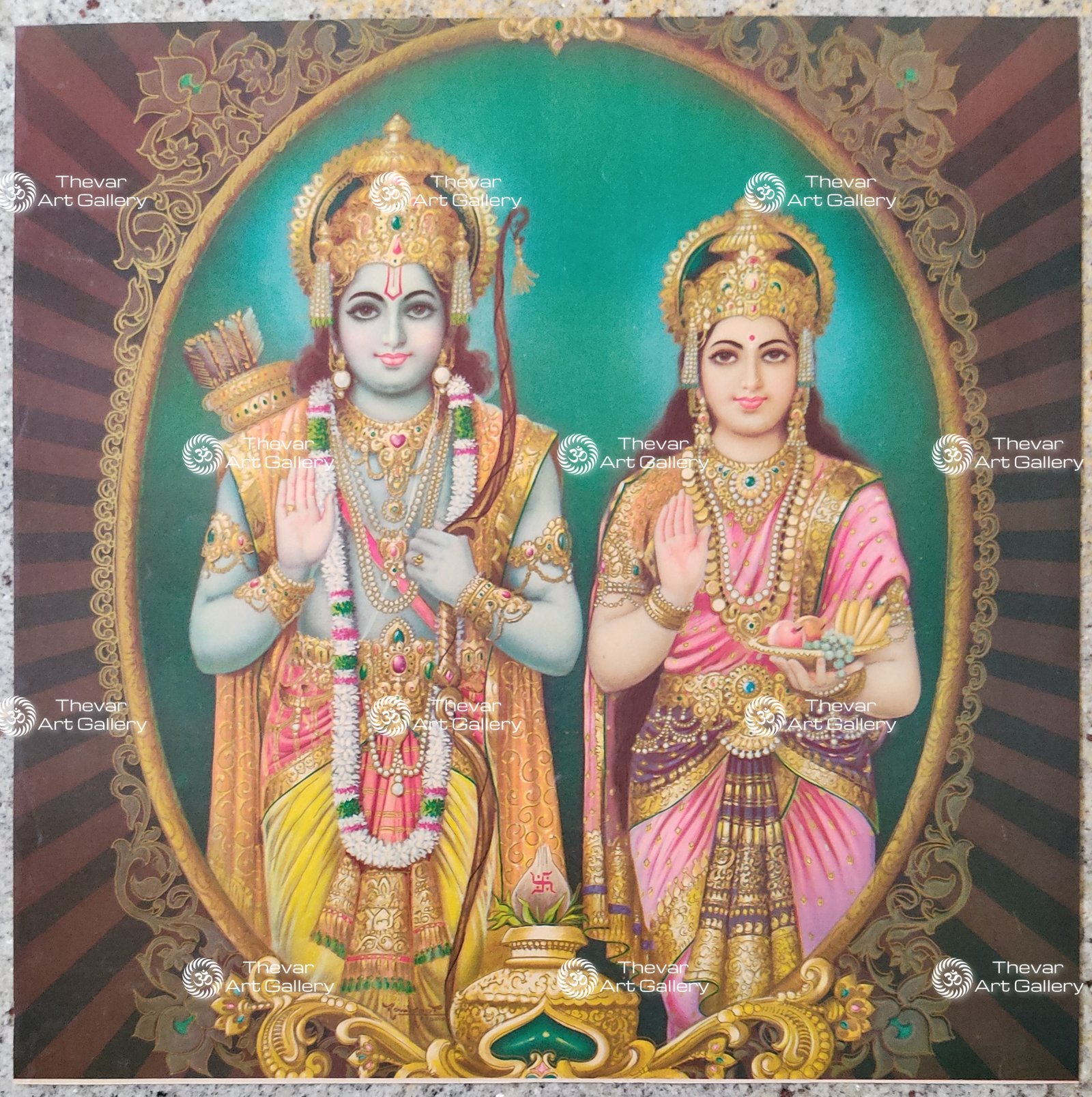 Artist Rangroop antique vintage print - Thevar Art Gallery