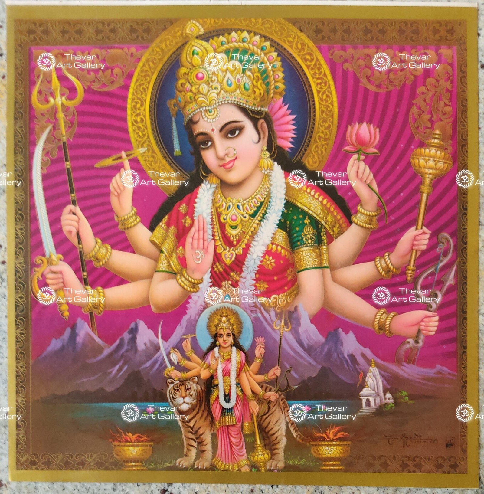 Artist Rangroop antique vintage print - Thevar Art Gallery