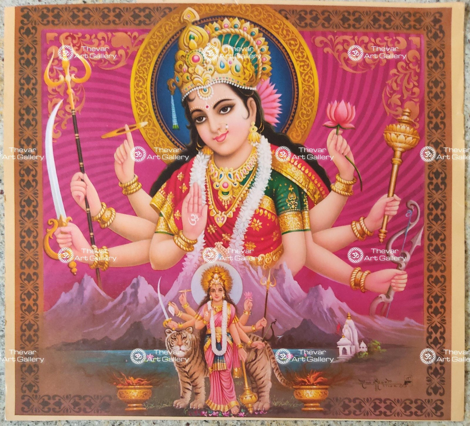 Artist Rangroop antique vintage print - Thevar Art Gallery