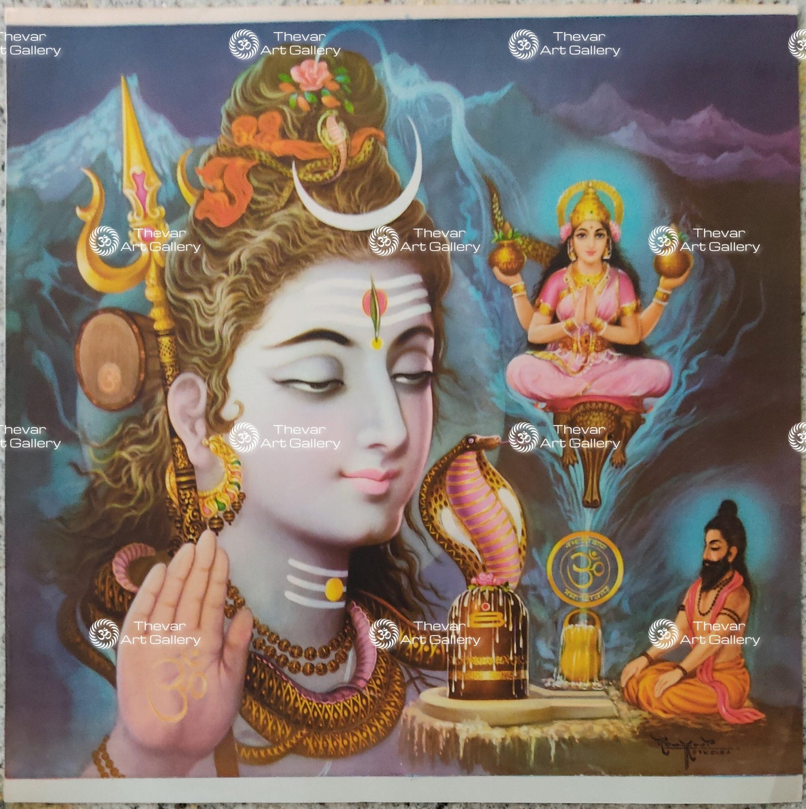 Artist Rangroop antique Vintage print - Thevar art gallery