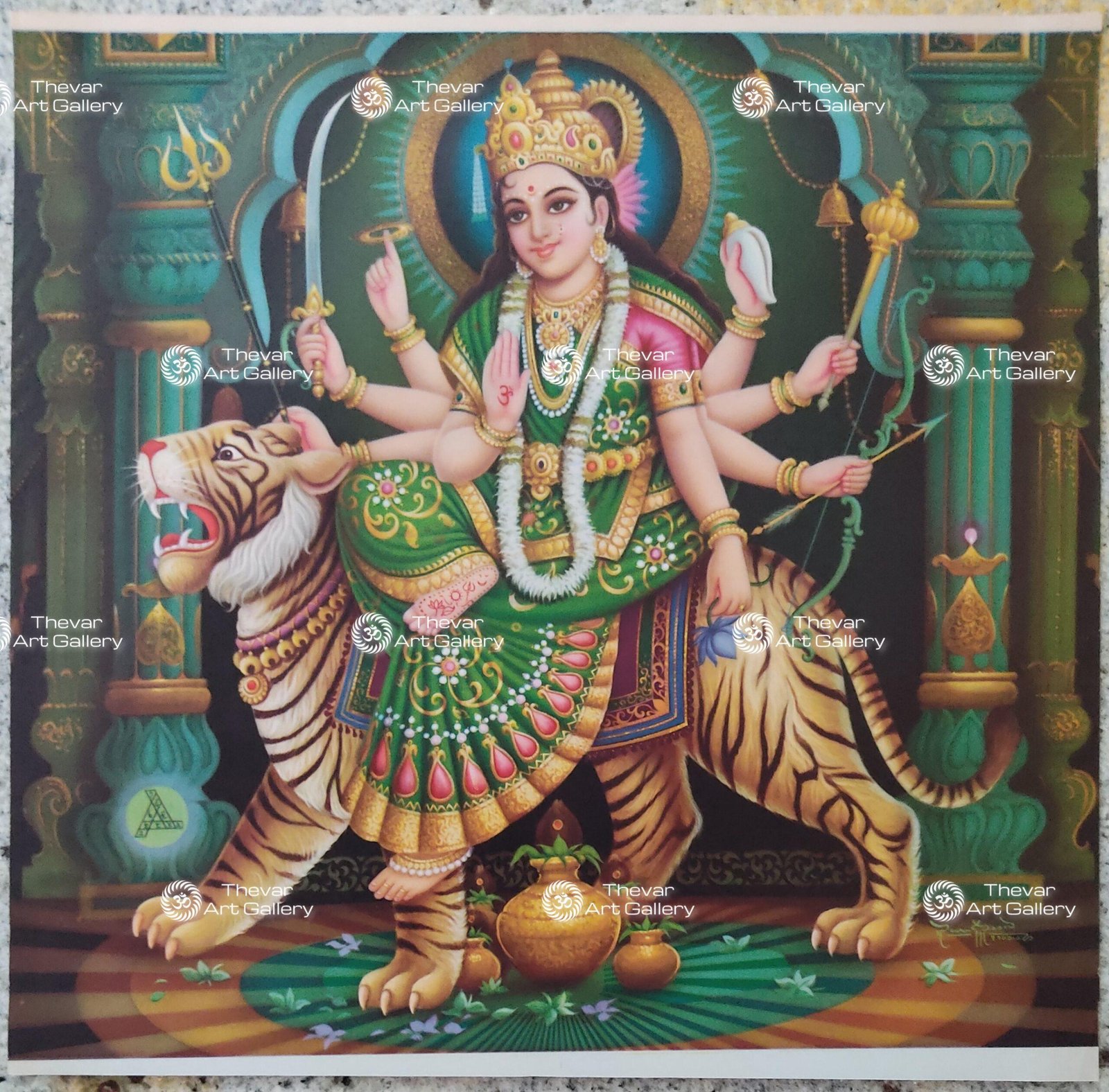Artist Rangroop antique Vintage print - Thevar art gallery