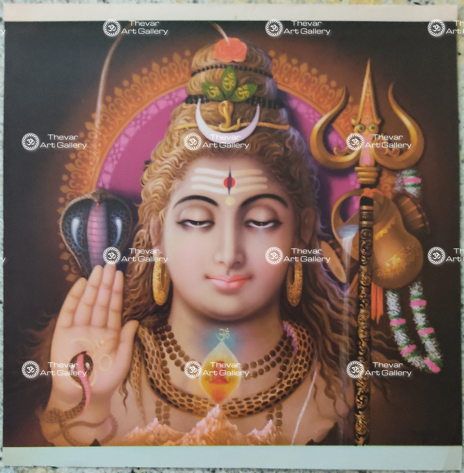 Artist Rangroop antique Vintage print - Thevar art gallery