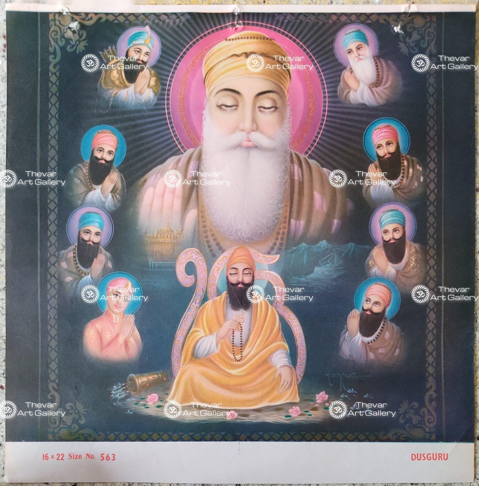 Artist Rangroop antique Vintage print - Thevar art gallery