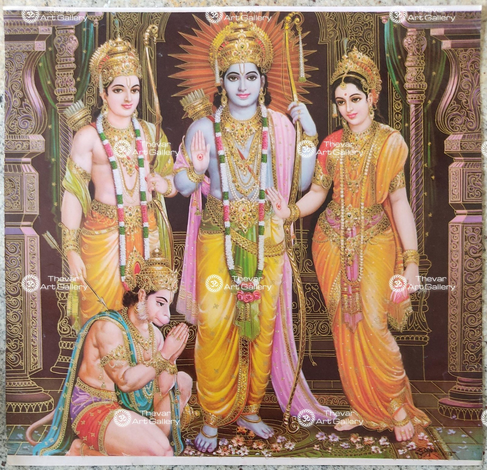 Artist Sapar Bros Antique Vintage print - Thevar Art Gallery