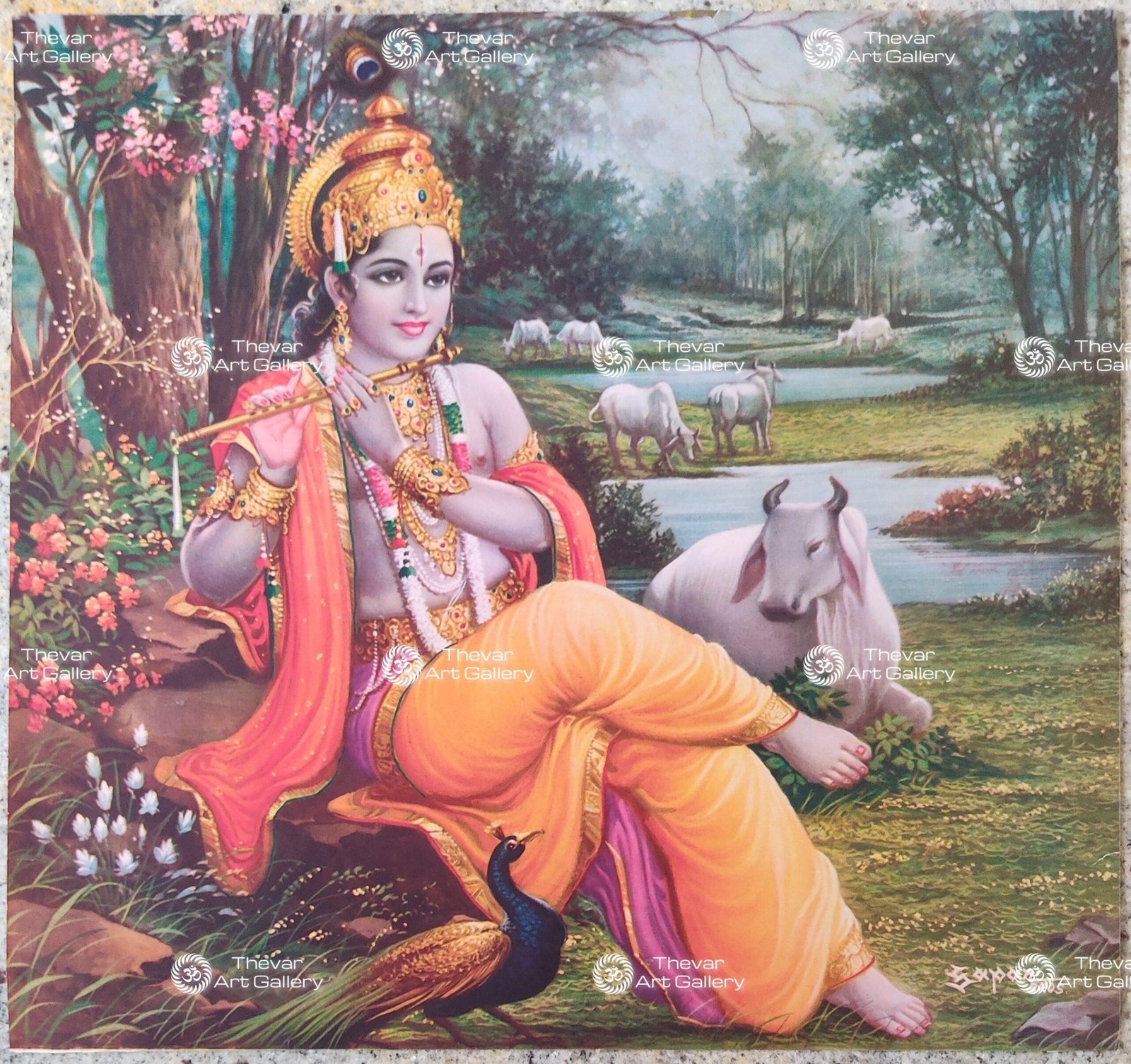 Artist Sapar Bros Antique Vintage print - Thevar Art Gallery