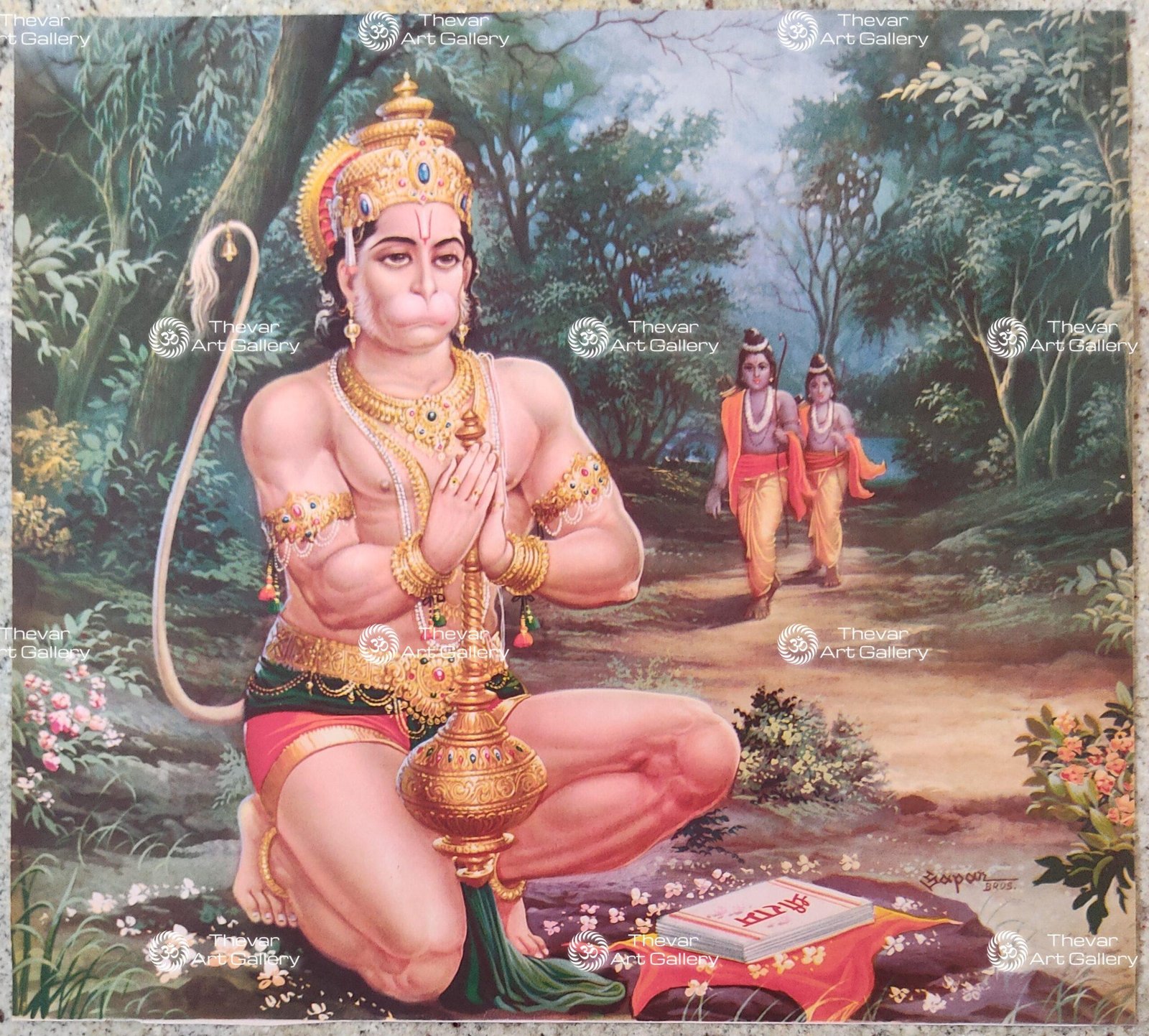 Artist Sapar Bros Antique Vintage print - Thevar Art Gallery
