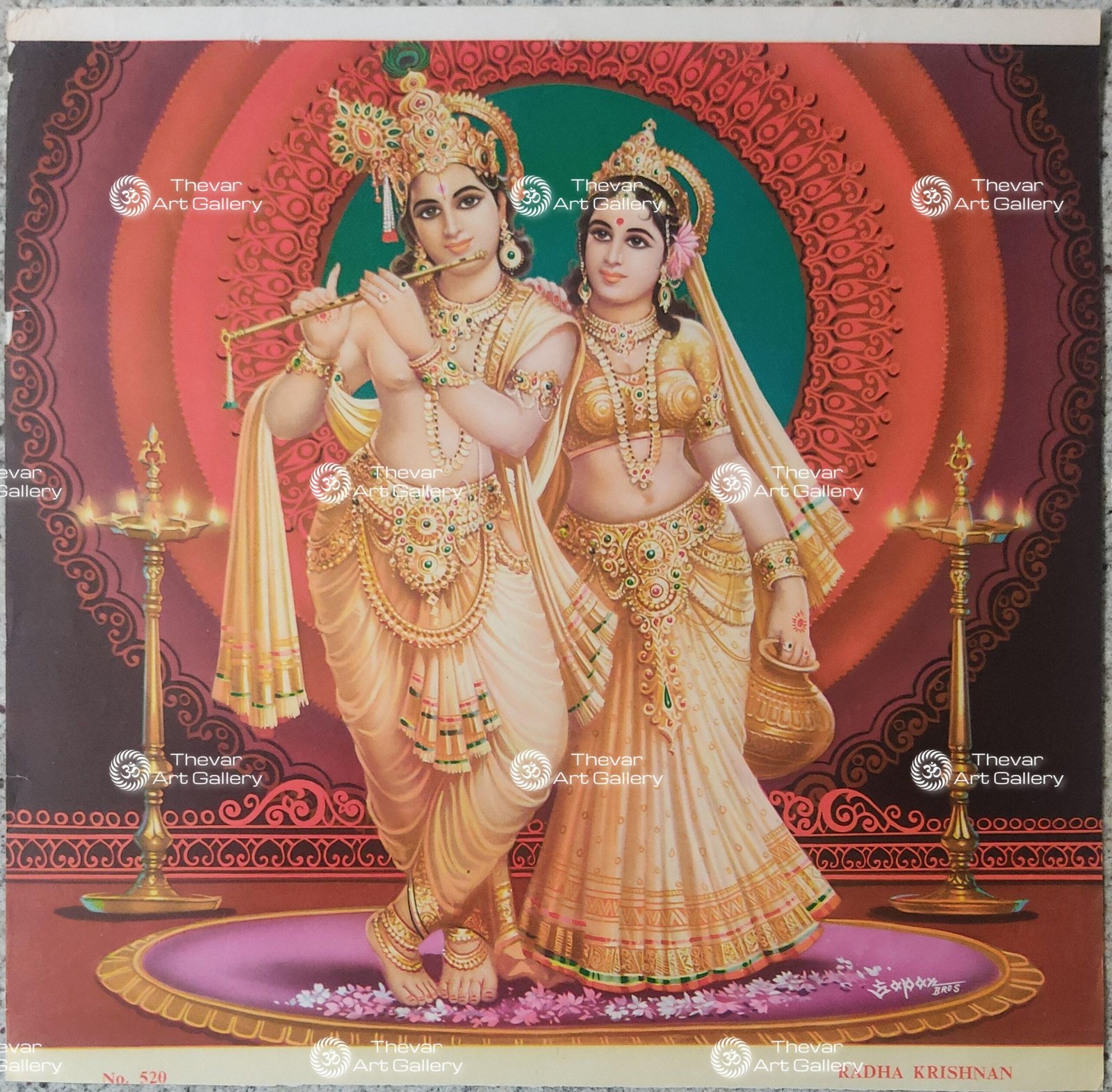 Artist Sapar Bros Antique Vintage print - Thevar Art Gallery