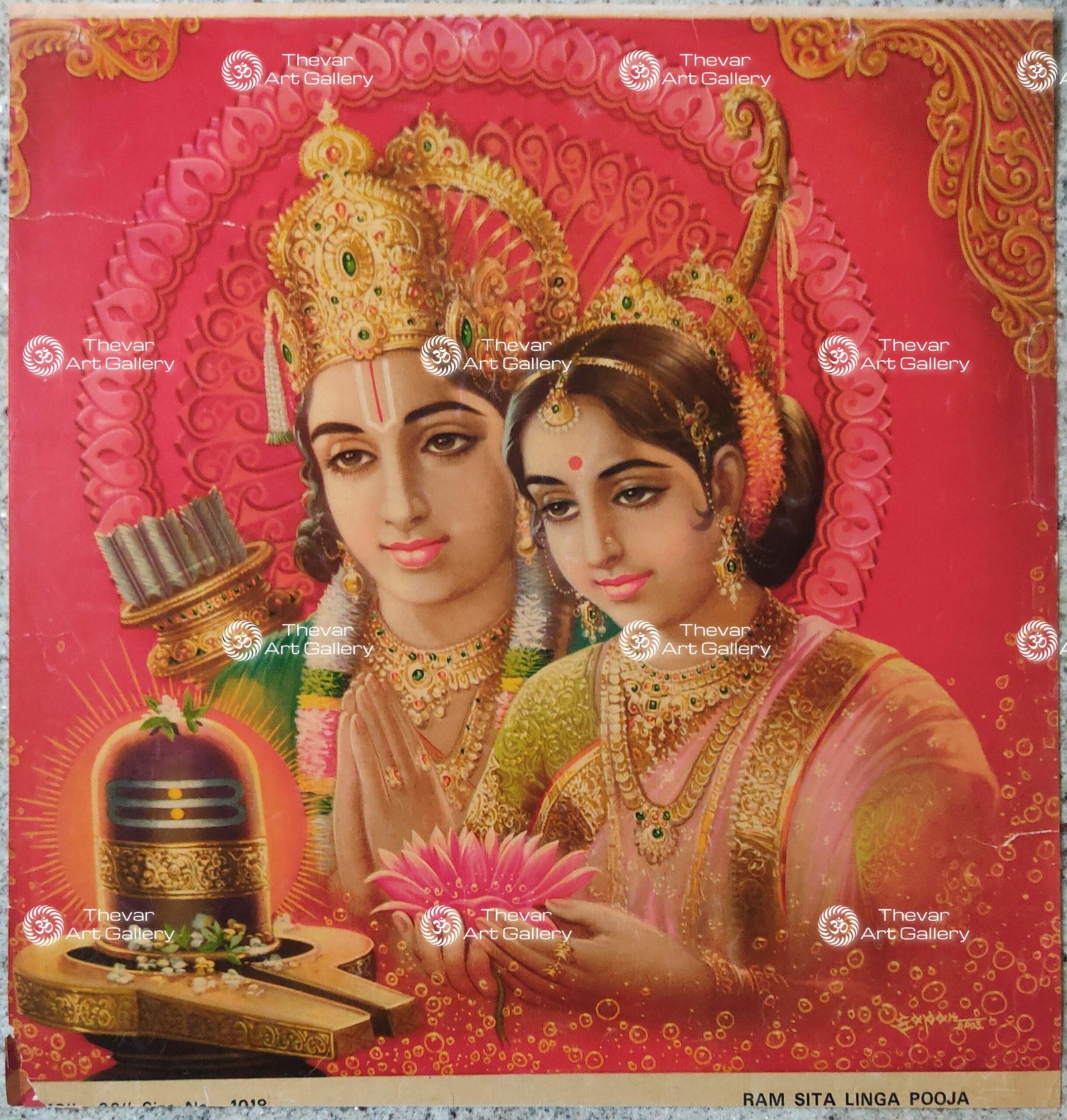 Artist Sapar Bros Antique Vintage print - Thevar Art Gallery