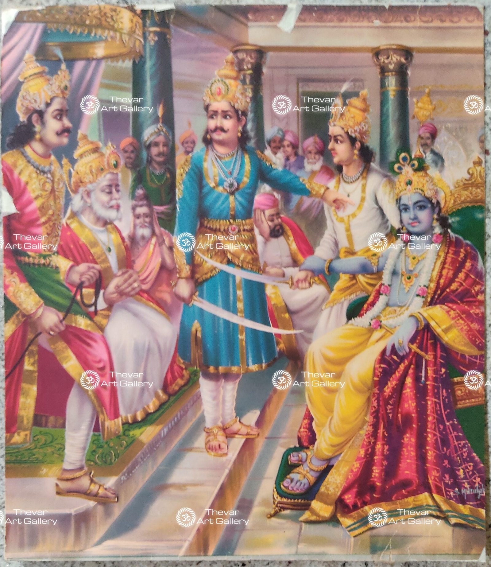 Artist S.Murugakani Antique vintage Print- Thevar Art Gallery