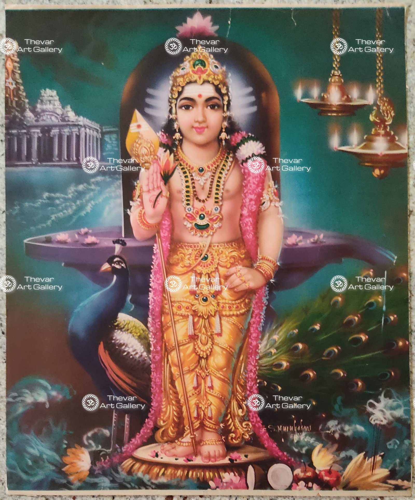 Artist S.Murugakani Antique vintage Print- Thevar Art Gallery