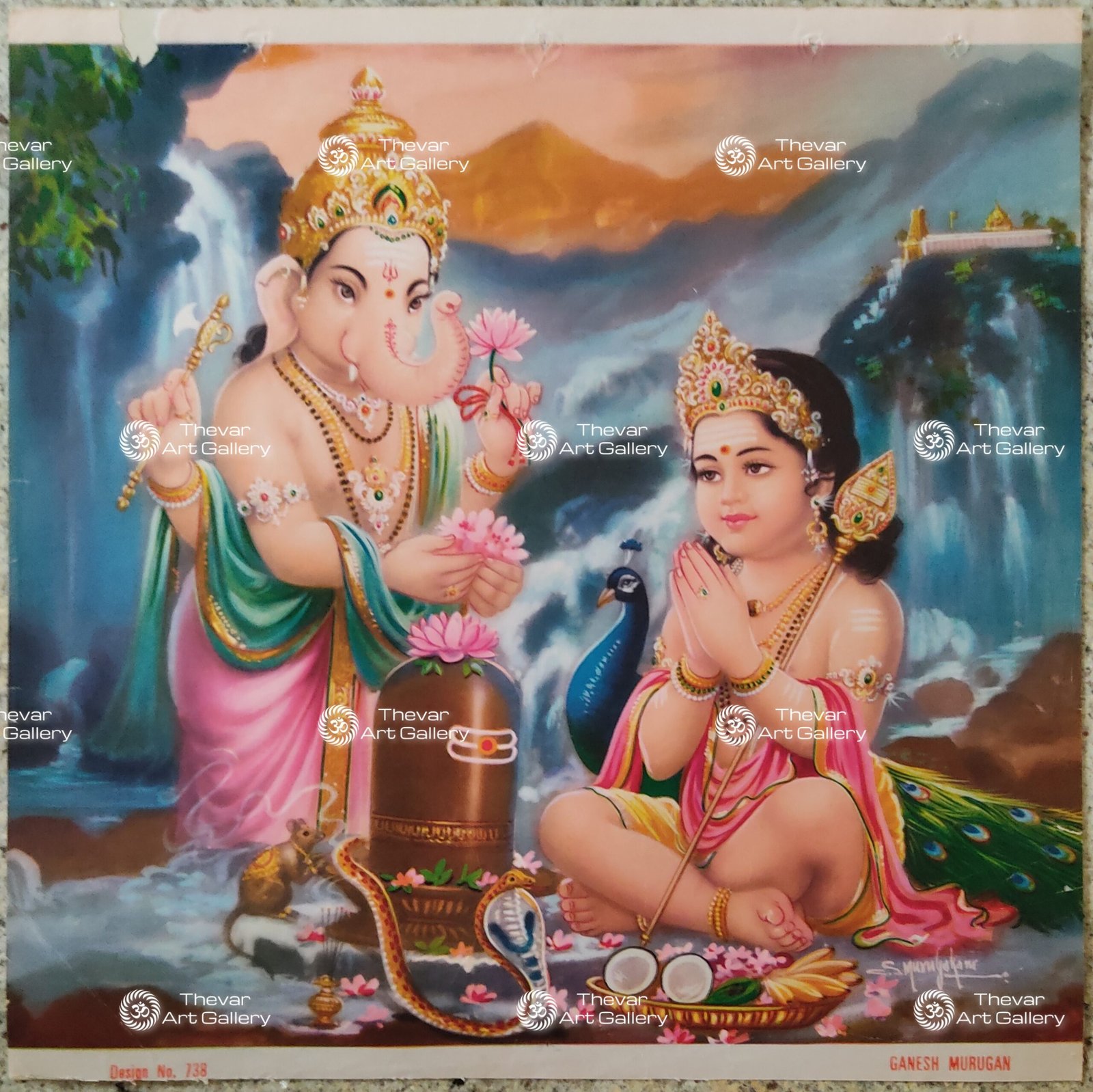 Artist S.Murugakani Antique vintage Print- Thevar Art Gallery
