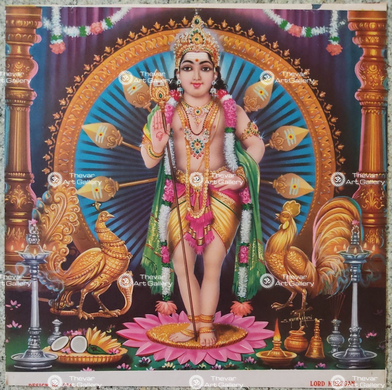 Artist S.Murugakani Antique vintage Print- Thevar Art Gallery