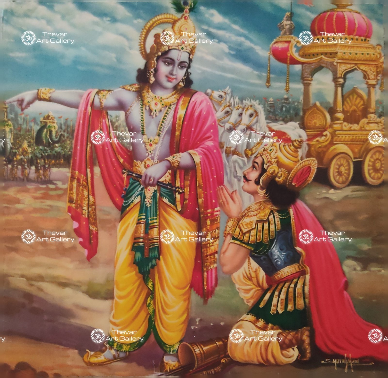 Artist S.Murugakani Antique vintage Print- Thevar Art Gallery