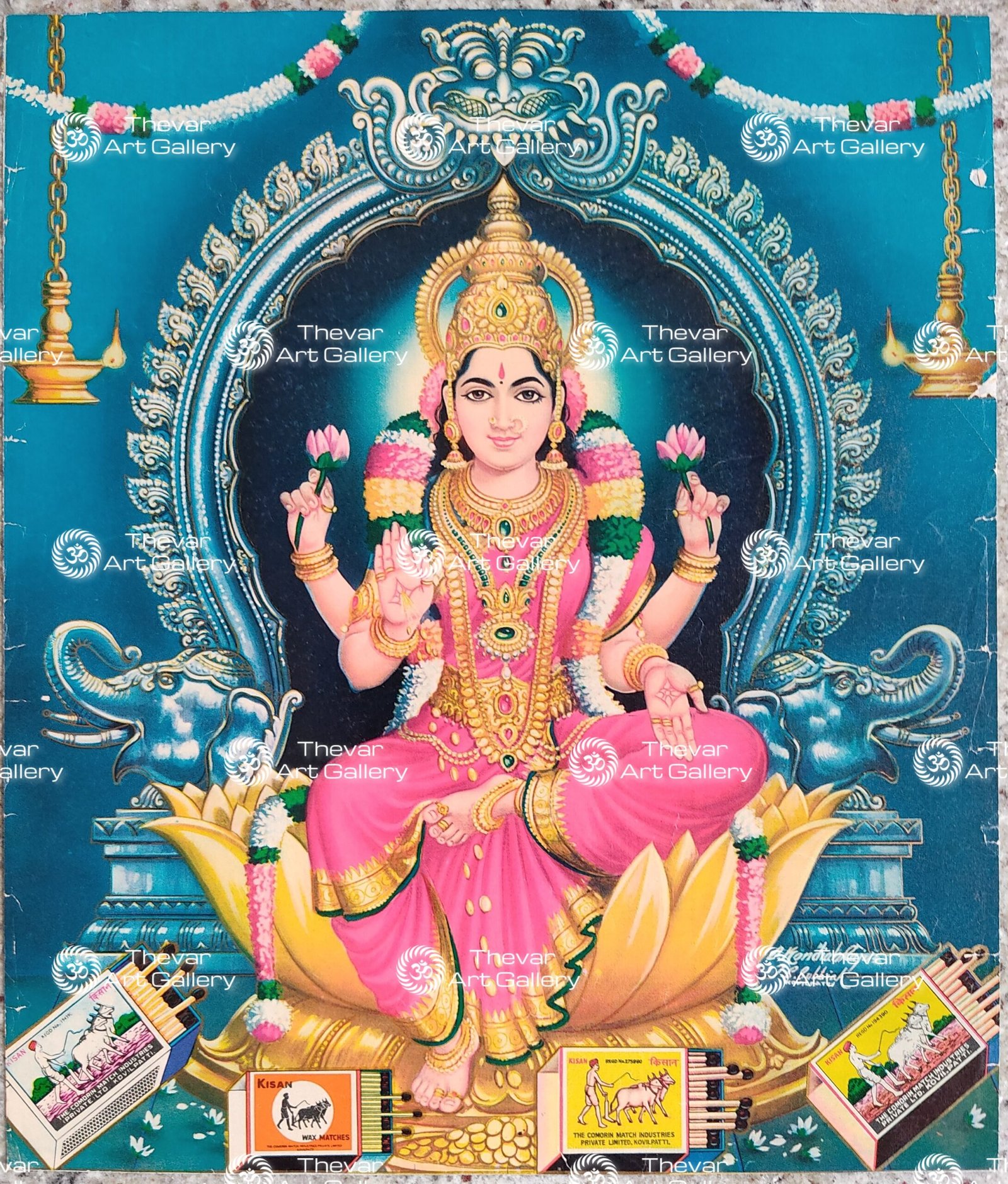 Artist C.Kondiahraju Antique vintage Print- Thevar Art Gallery