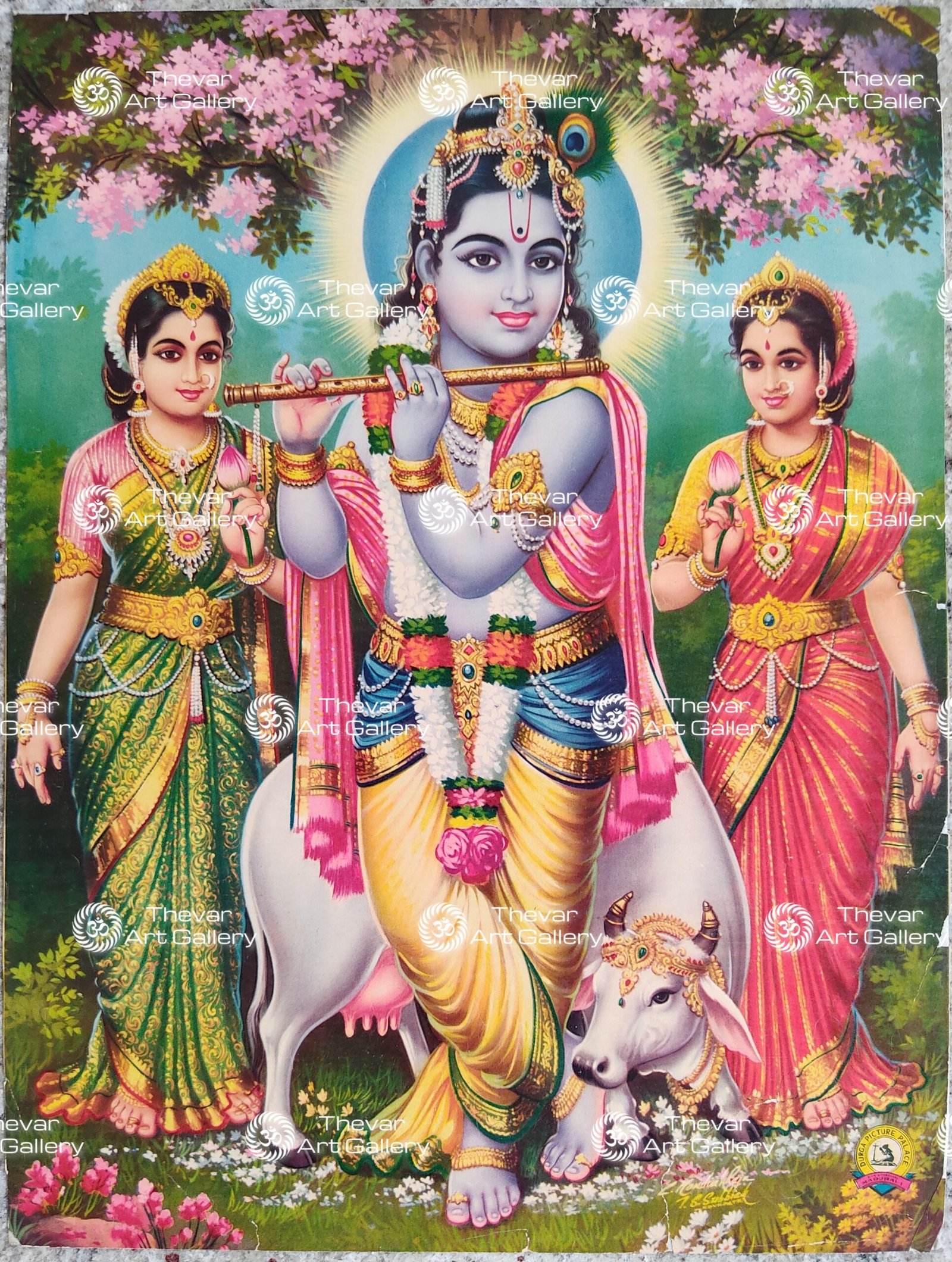 Artist C.Kondiahraju Antique vintage Print- Thevar Art Gallery