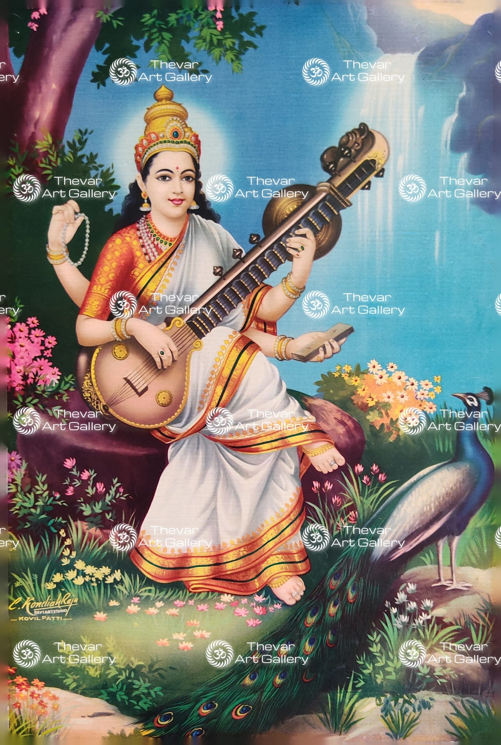 Artist C.Kondiahraju Antique vintage Print- Thevar Art Gallery
