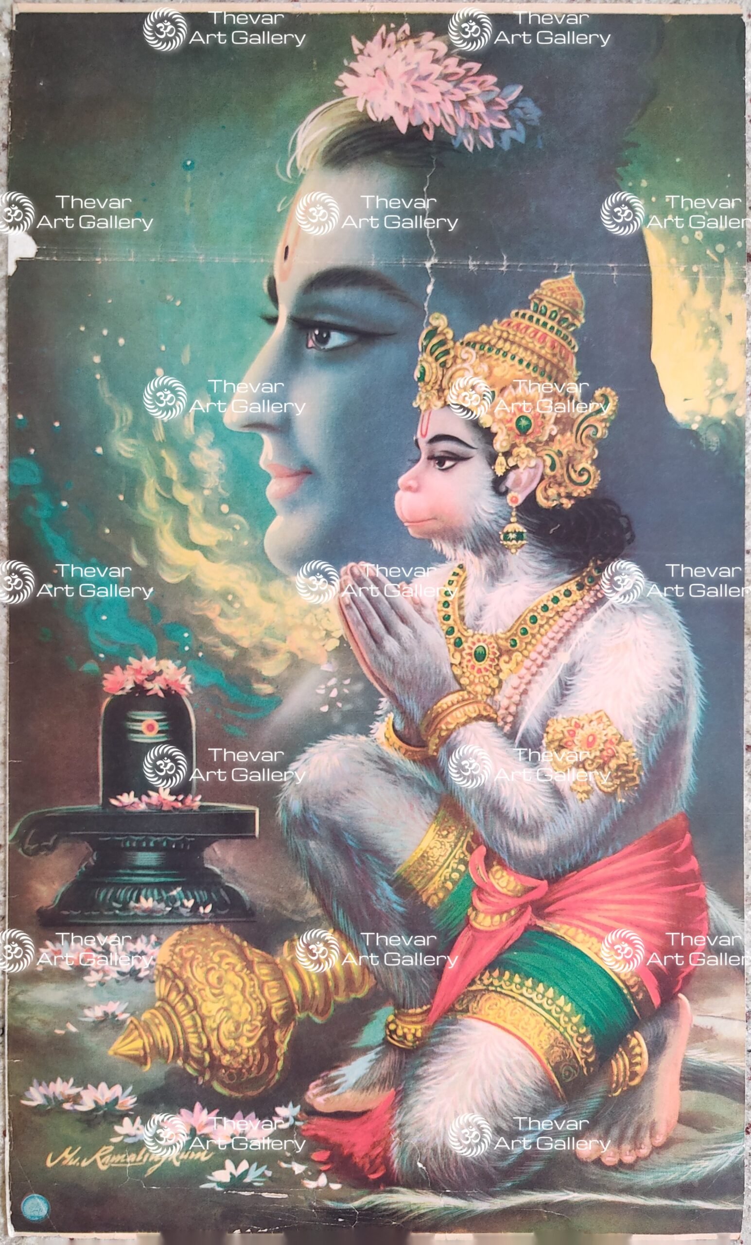 Artist Mu.Ramalingam Antique vintage Print- Thevar Art Gallery