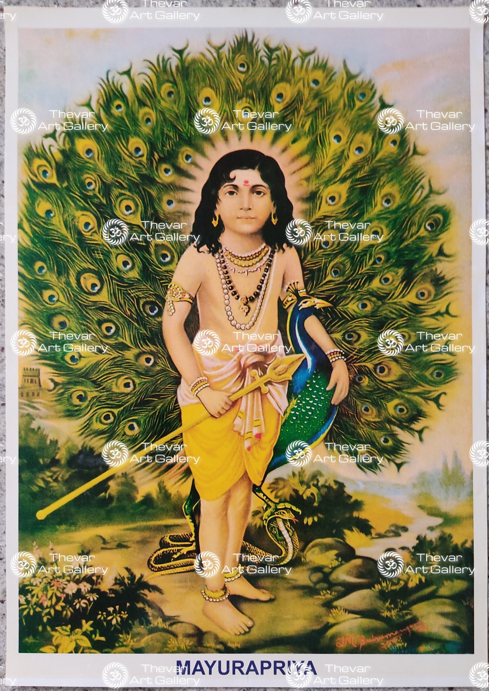 Artist C.Kondiahraju Antique vintage Print- Thevar Art Gallery