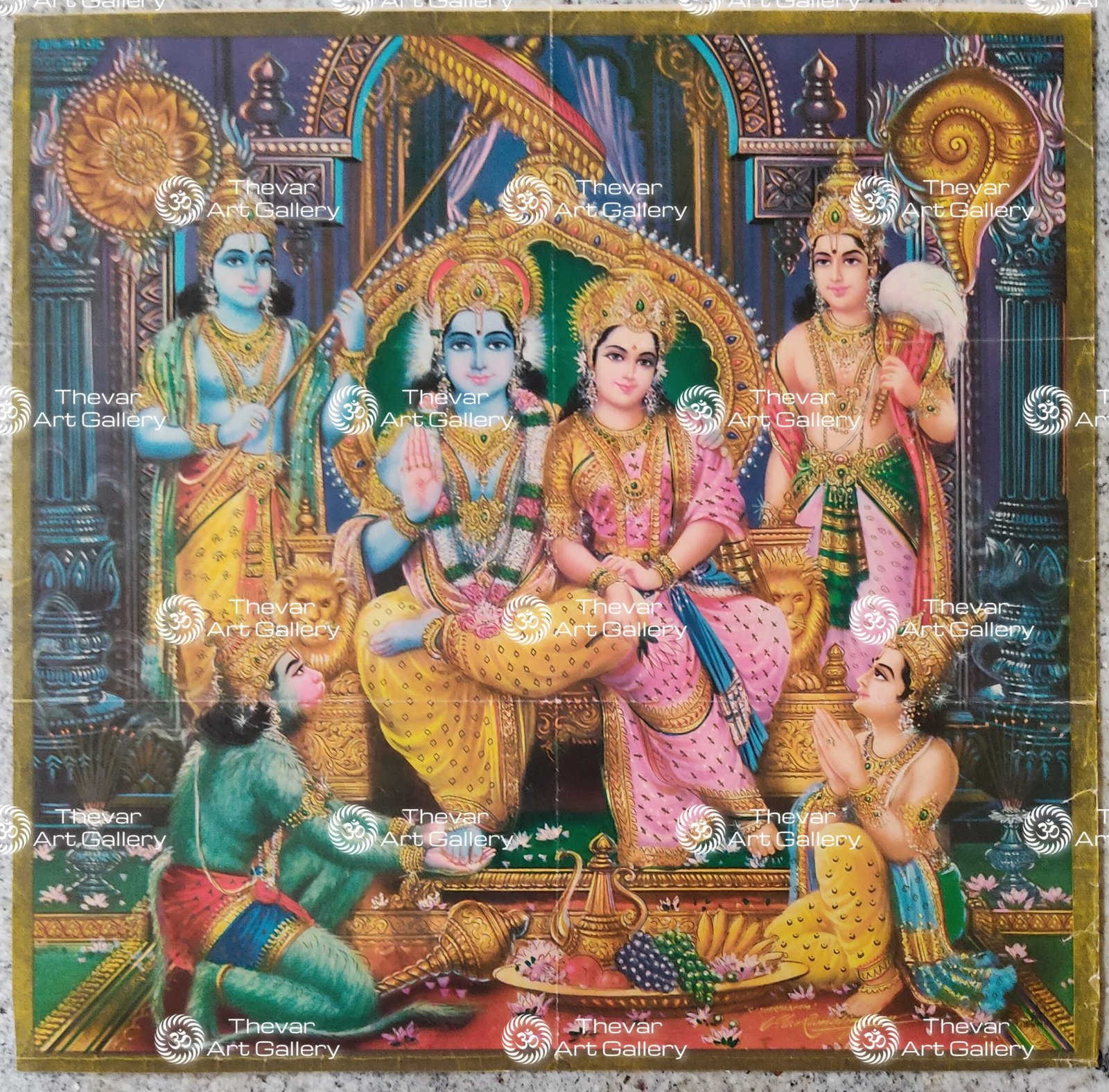 Artist Mu.Ramalingam Antique vintage Print- Thevar Art Gallery