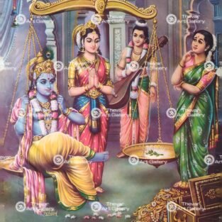 Artist C.Kondiahraju Antique vintage Print - Thevar Art Gallery