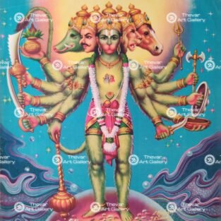 Artist C.Kondiahraju Antique vintage Print - Thevar Art Gallery