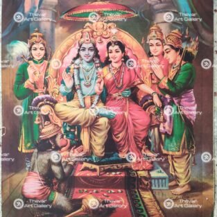 Artist C.Kondiahraju Antique vintage Print - Thevar Art Gallery