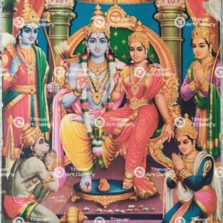 Artist C.Kondiahraju Antique vintage Print - Thevar Art Gallery