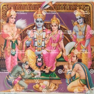 Artist C.Kondiahraju Antique vintage Print - Thevar Art Gallery