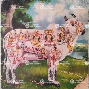 Artist C.Kondiahraju Antique vintage Print - Thevar Art Gallery