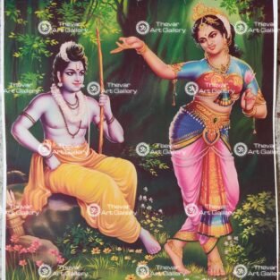 Artist C.Kondiahraju Antique vintage Print - Thevar Art Gallery