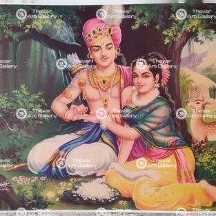 Artist C.Kondiahraju Antique vintage Print - Thevar Art Gallery