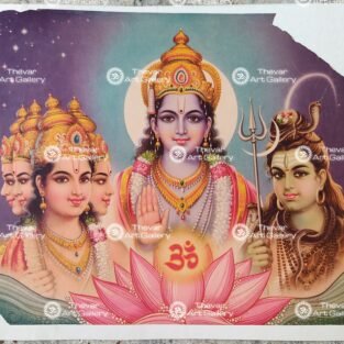 Artist C.Kondiahraju Antique vintage Print - Thevar Art Gallery